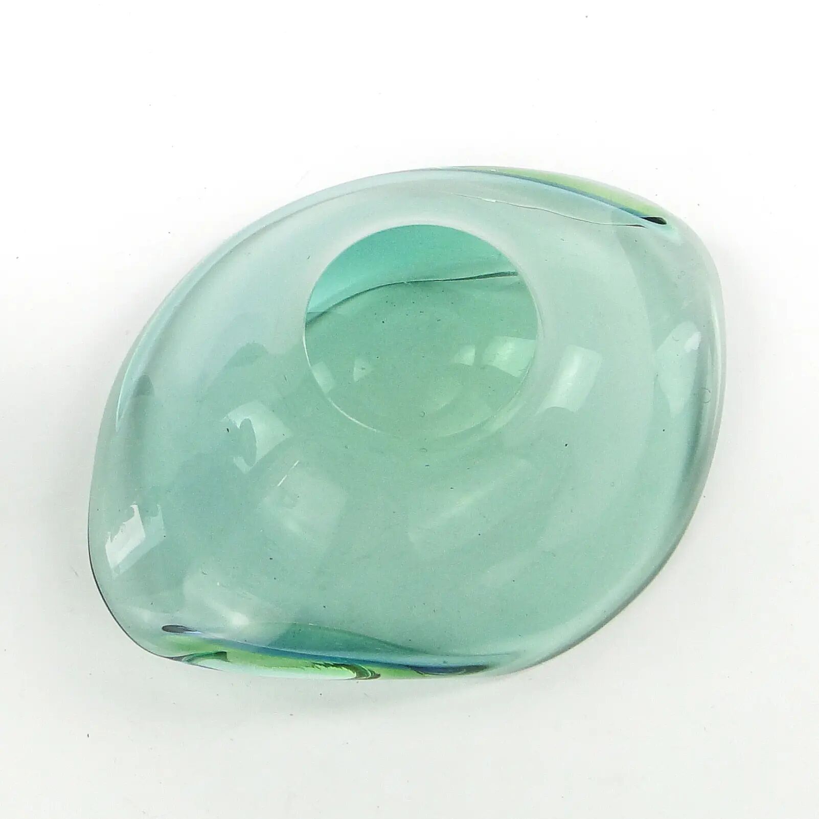 Mid-century modern decorative bowl, glass, Val Saint Lambert, Belgium, 1950s