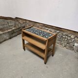 Guillerme and Chambron serving trolley with Danikowski ceramics