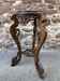 Colonial style pedestal table Indochina Asia vintage 1930s carved wood