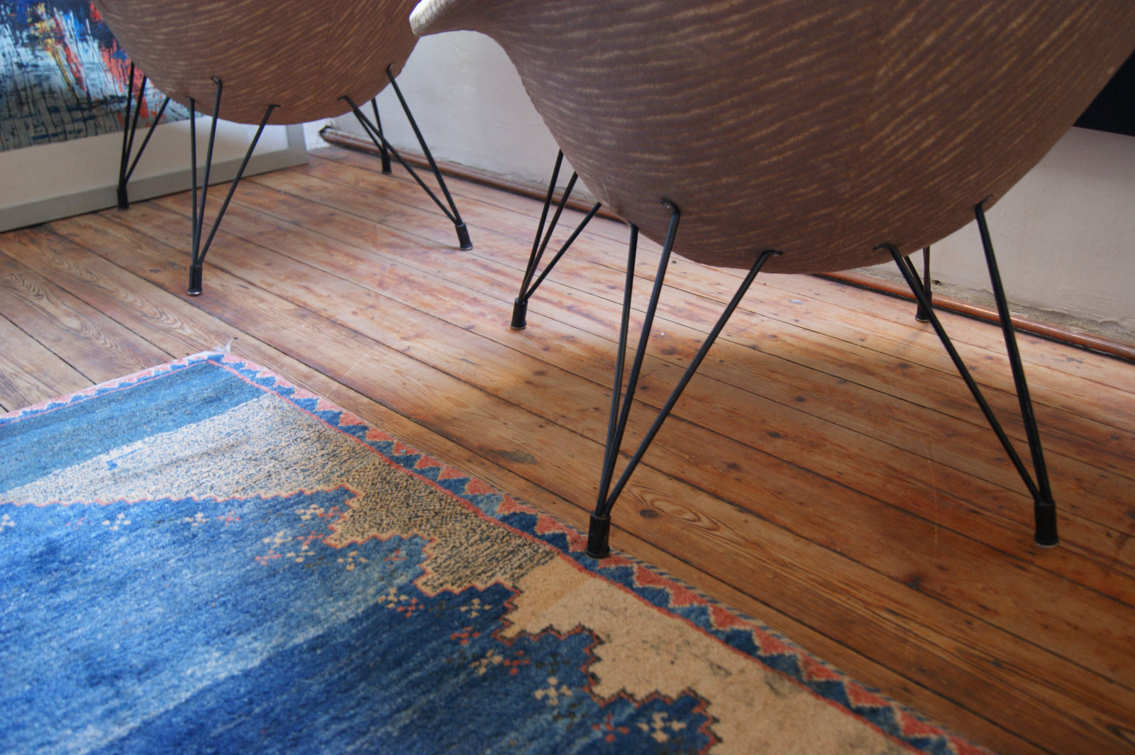 Pair of armchairs shell EGG rare rose PETAL Röthlisberger year 50