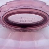 Noémie art deco glass coupe Val Saint Lambert 1935, purple color