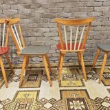 Set of 4 chairs with bars 1960