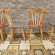 Set of 4 chairs with bars 1960