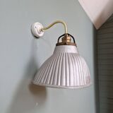 Brass and mercury glass wall light, 1930s