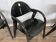 Série de 4 fauteuils Baumann 1970 80 noir d'origine