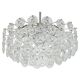 Small sparkling pendant light, chrome and crystal glass by Kinkeldey, Germany, 1970.