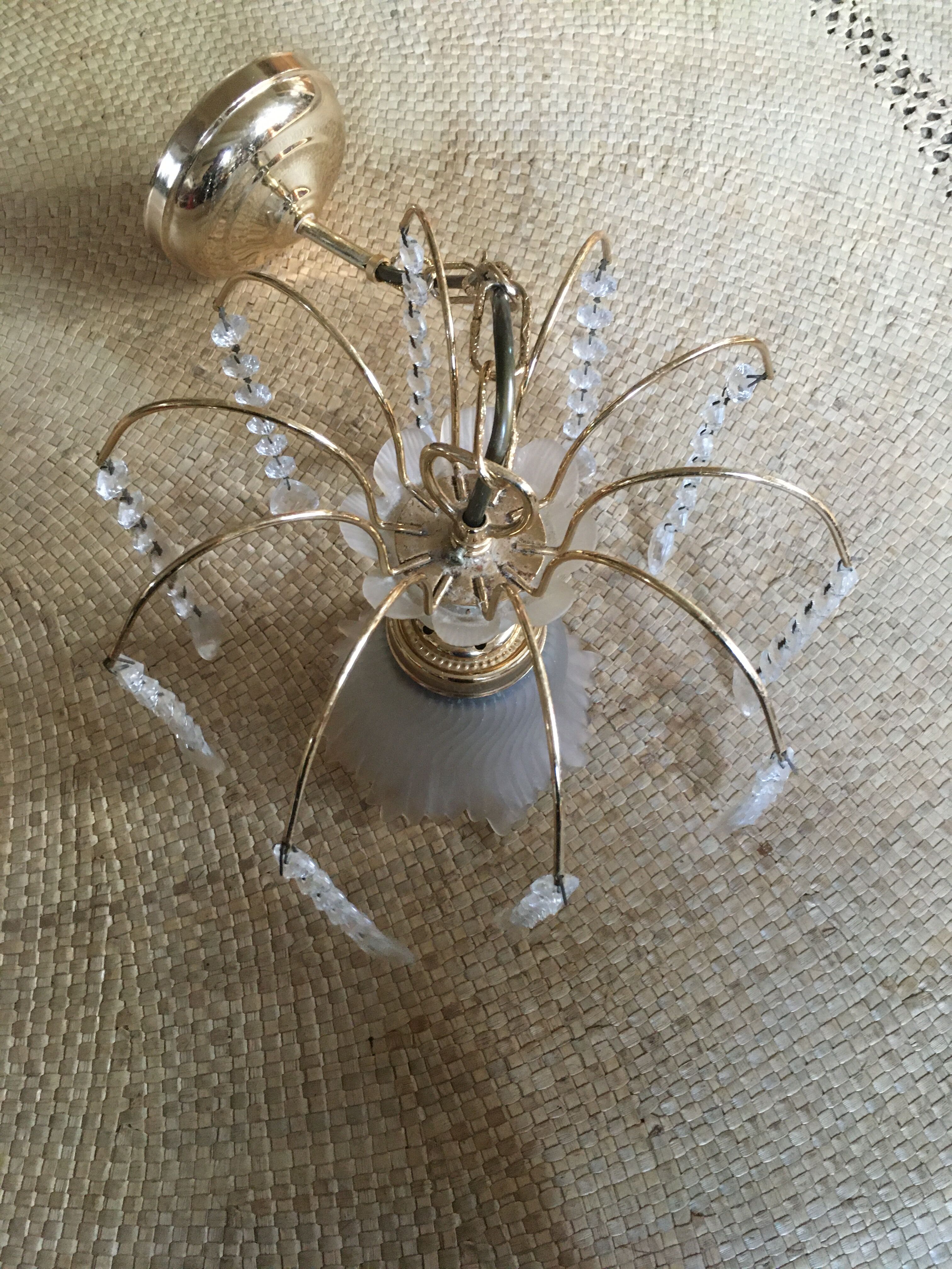 Hanging lamp with stamps