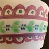 Pair of ceramic cups including a mustache cup for gentleman