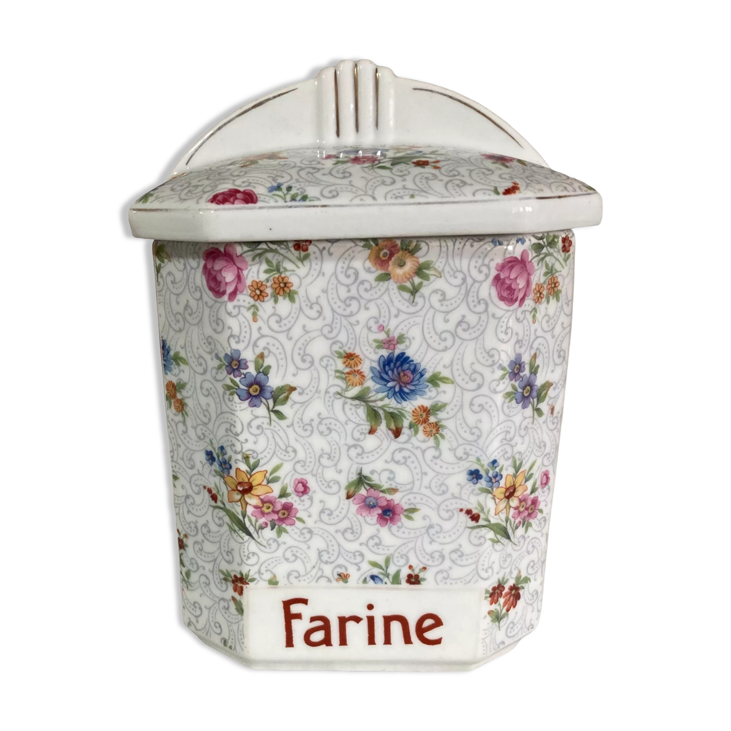 Spice jar "Flour" Limoges - Deshoulières - Chauvigny