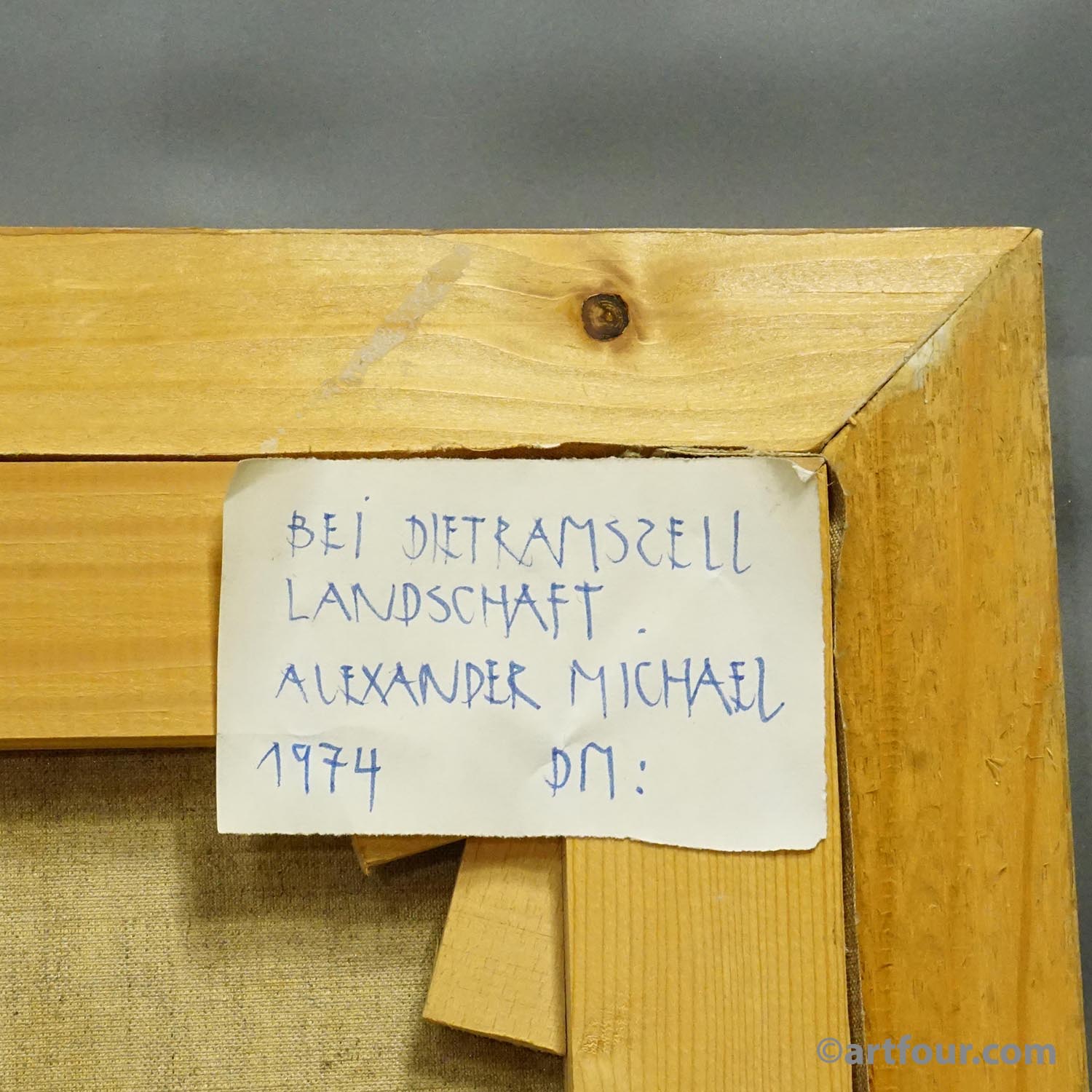 Oil painting by Alexander Michael – Landscape near Dietramszell, 1974