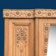 Parisian Art Deco style wardrobe in solid raw oak, 1950