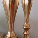 2 bougeoirs en laiton