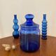 Vintage cobalt blue glass jar