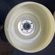Pair of mid-century vintage opaline milk glass pendant lights