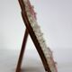 Venetian psyché mirror, blown glass from Murano, floral and beaded patterns.