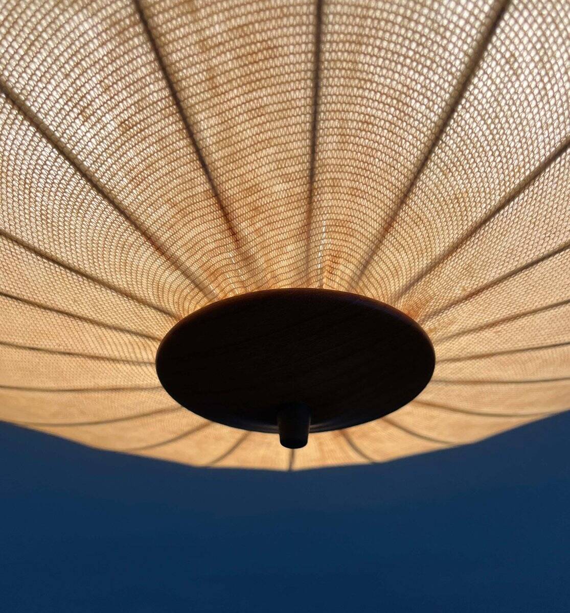 Modern mid-century Cocoon ceiling light by Friedel Wauer for Goldkant Leuchten, 1960s.