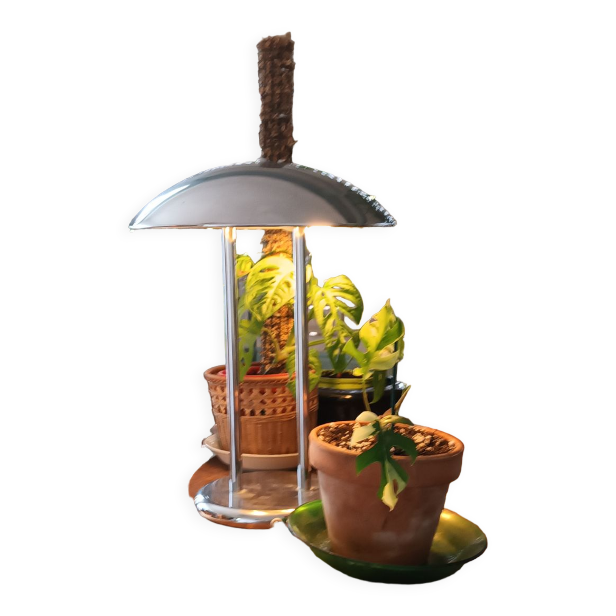 Vintage liner mushroom lamp