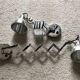 Stainless steel articulated wall lamps