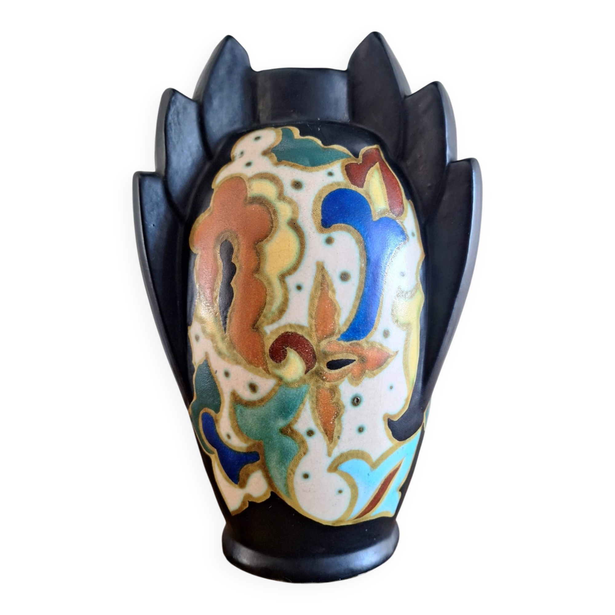 Antoine Dubois vase Art Deco, La Céramique Montoise