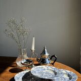 Set of 5 blue English plates D23