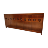 Graphical brutalist credenza, 1970s