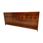Graphical brutalist credenza, 1970s