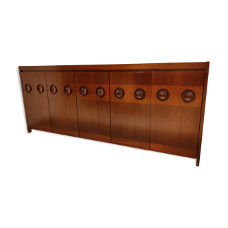 Graphical brutalist credenza, 1970s