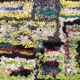 Colorful Boucherouite Berber rug - 153 x 157 cm