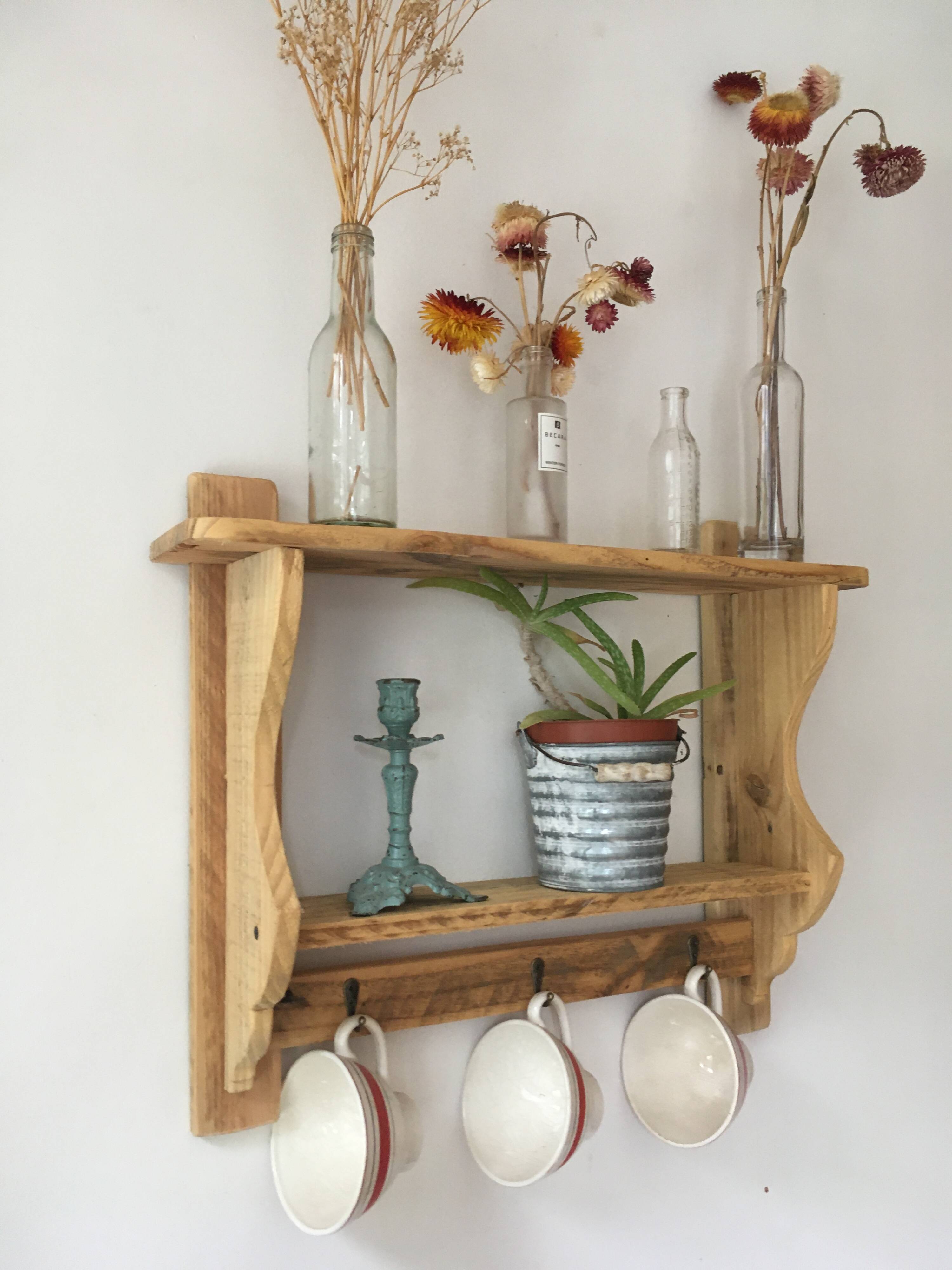 baker's style wall shelf
