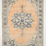Large Blue Persian Area Rug, 206x294Cm