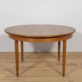 Mid-Century Round Teak Extendable Dining Table, United Knigdom, 1960s