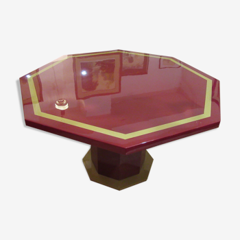Red and gold laquered table