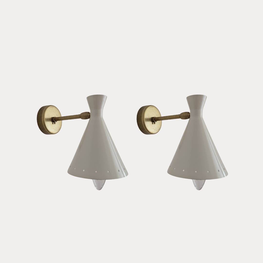 Pair of Italian 50s style wall lights