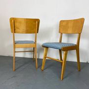 Chaises de salle à manger en hêtre modernistes du milieu du siècle, années 1950, lot de 2