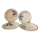 4 flat plates in Gien earthenware model Alberic