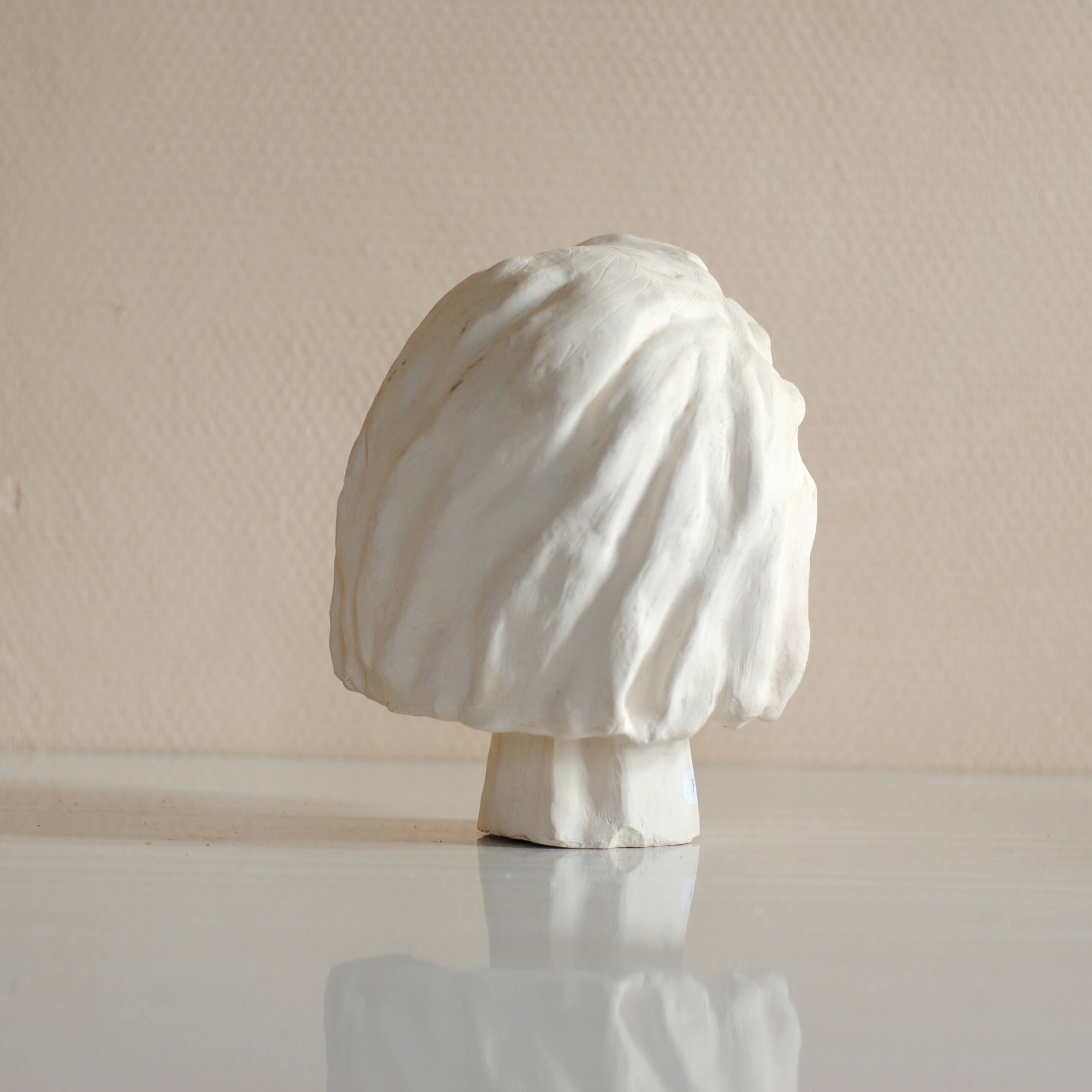 Plaster head sculpture
