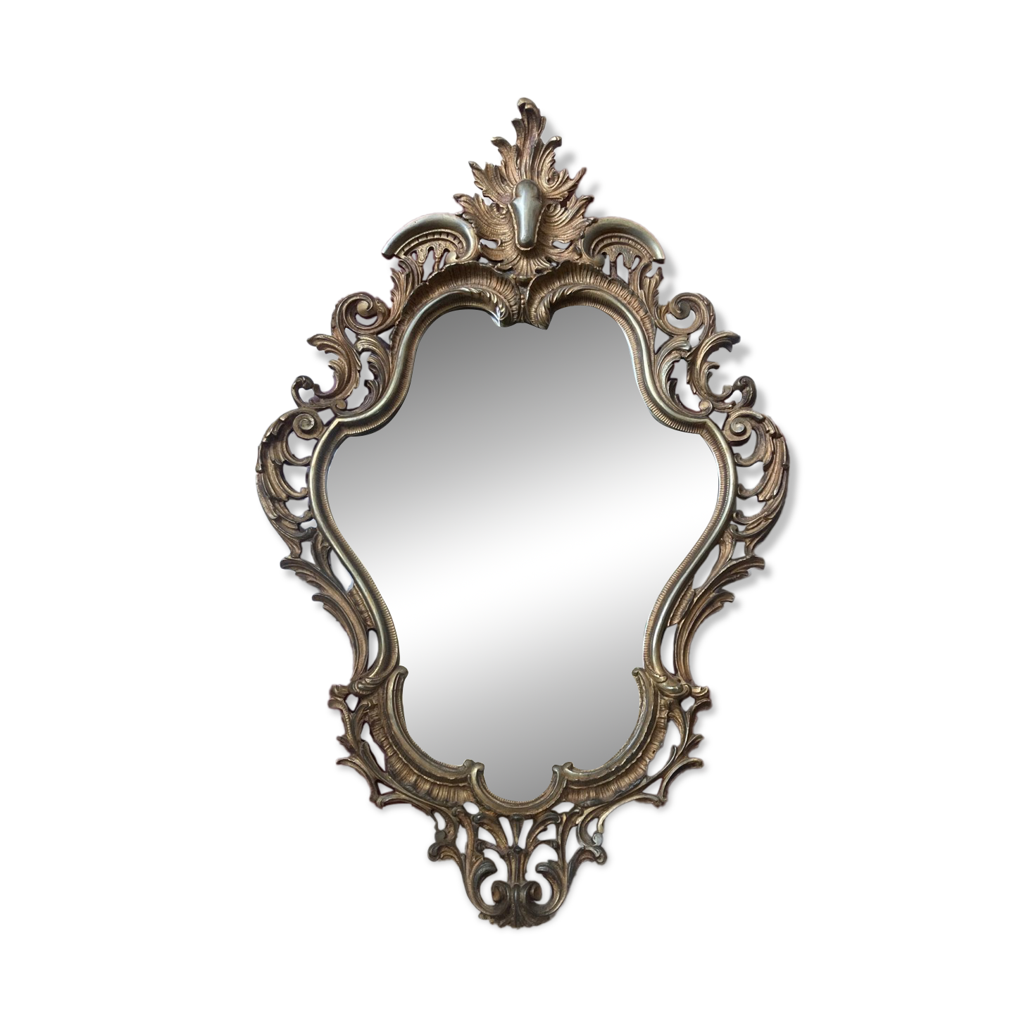 Gilded bronze mirror