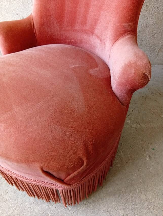 Vintage pink velvet toad