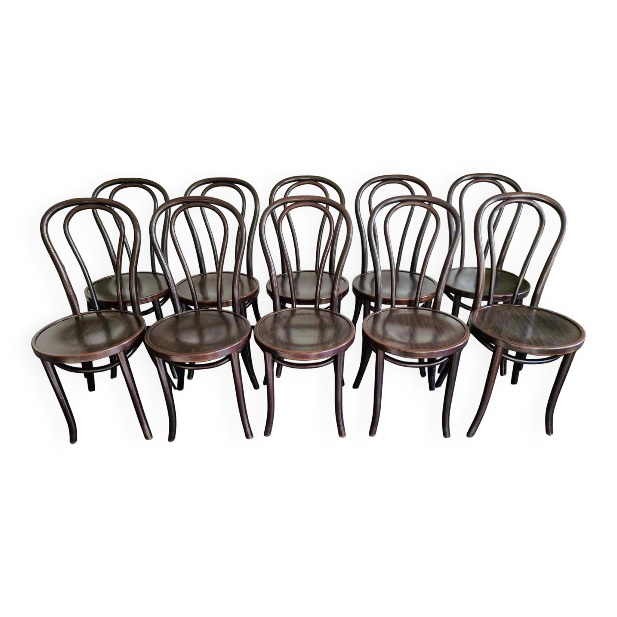 Series of 10 bistro chairs