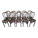 Series of 10 bistro chairs