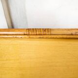 Art Deco bamboo wicker coffee table by Vivai del Sud, 1960s