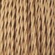 Duo de lampes rotin, câbles tissu neuf 2x2M