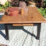 Low farmhouse table in solid oak
