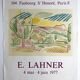 Poster in lithograph of Émile Lahner, Galerie René Drouet, 1977