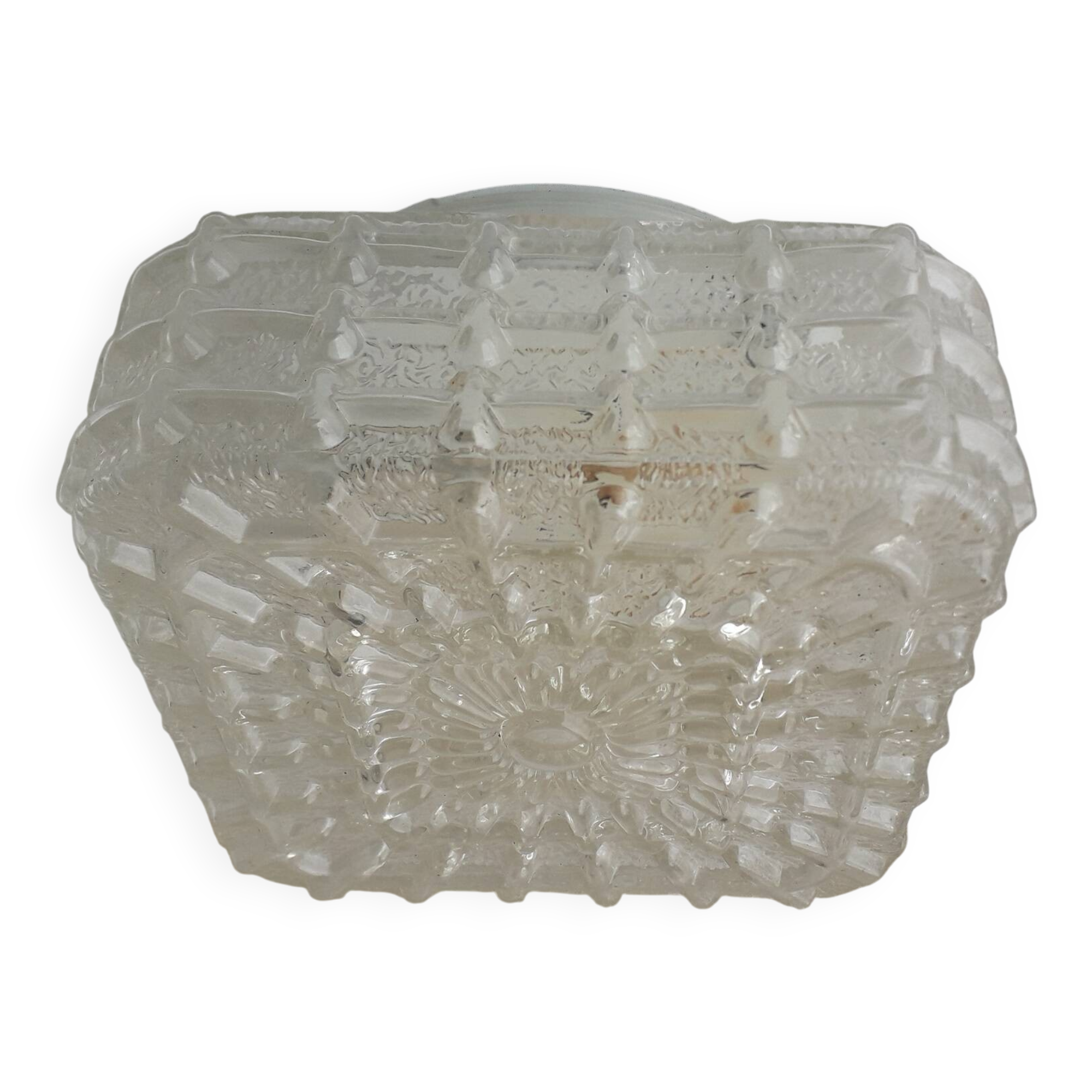 Plafonnier carré en verre