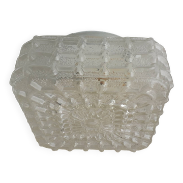 Plafonnier carré en verre
