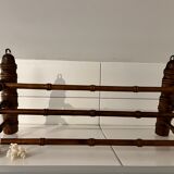 Old wooden towel rack