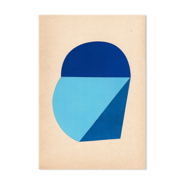 Collage moderniste sur papier ancien signé Eawy