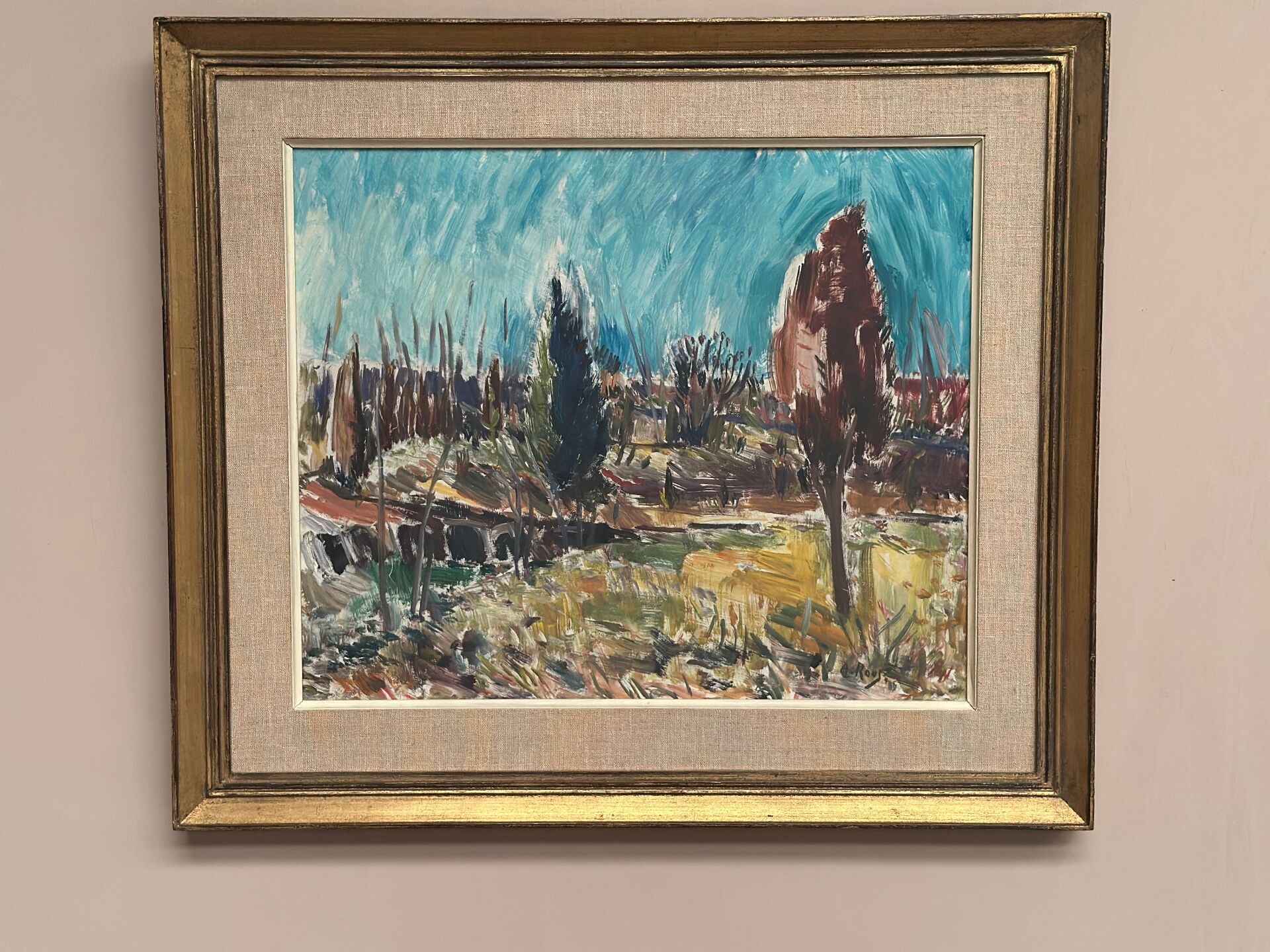 Original Swedish Oil On Canvas – “Landscape” By Arvid Herbert