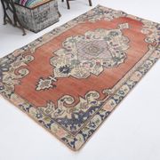 4x7 Brunt Red Oriental Handmade Vintage Rug, 142x224Cm SK 6770